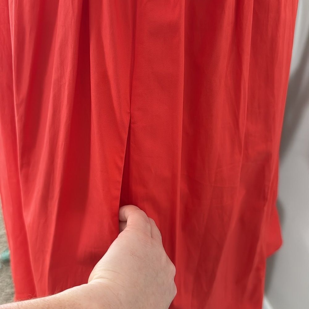 English Factory Women's Red Puff Short Sleeve Babydoll Dress - Picture 4 of 6